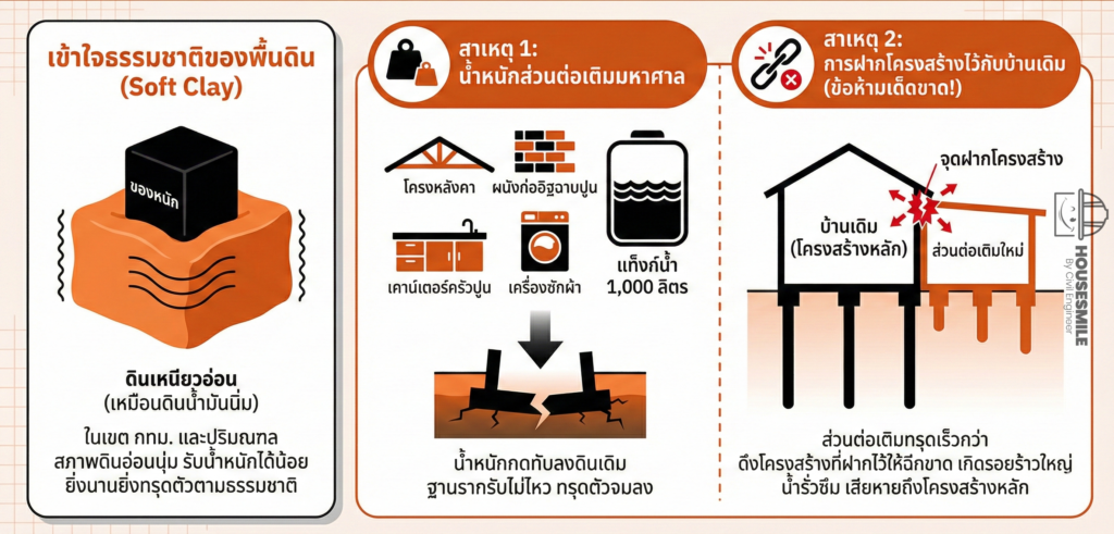 สาเหตุในการทรุดตัว