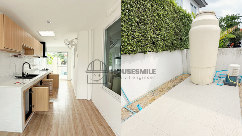 ผลงาน ต่อเติมครัว โดยทีมช่าง Housesmile แบบลงเสาเข็มไมโครไพล์ I18 