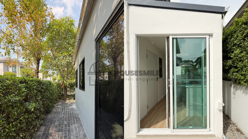 ผลงาน ต่อเติมบ้าน โดยทีมงาน Housesmile ที่มีการเว้นระยะถูกต้องตามกฎหมาย