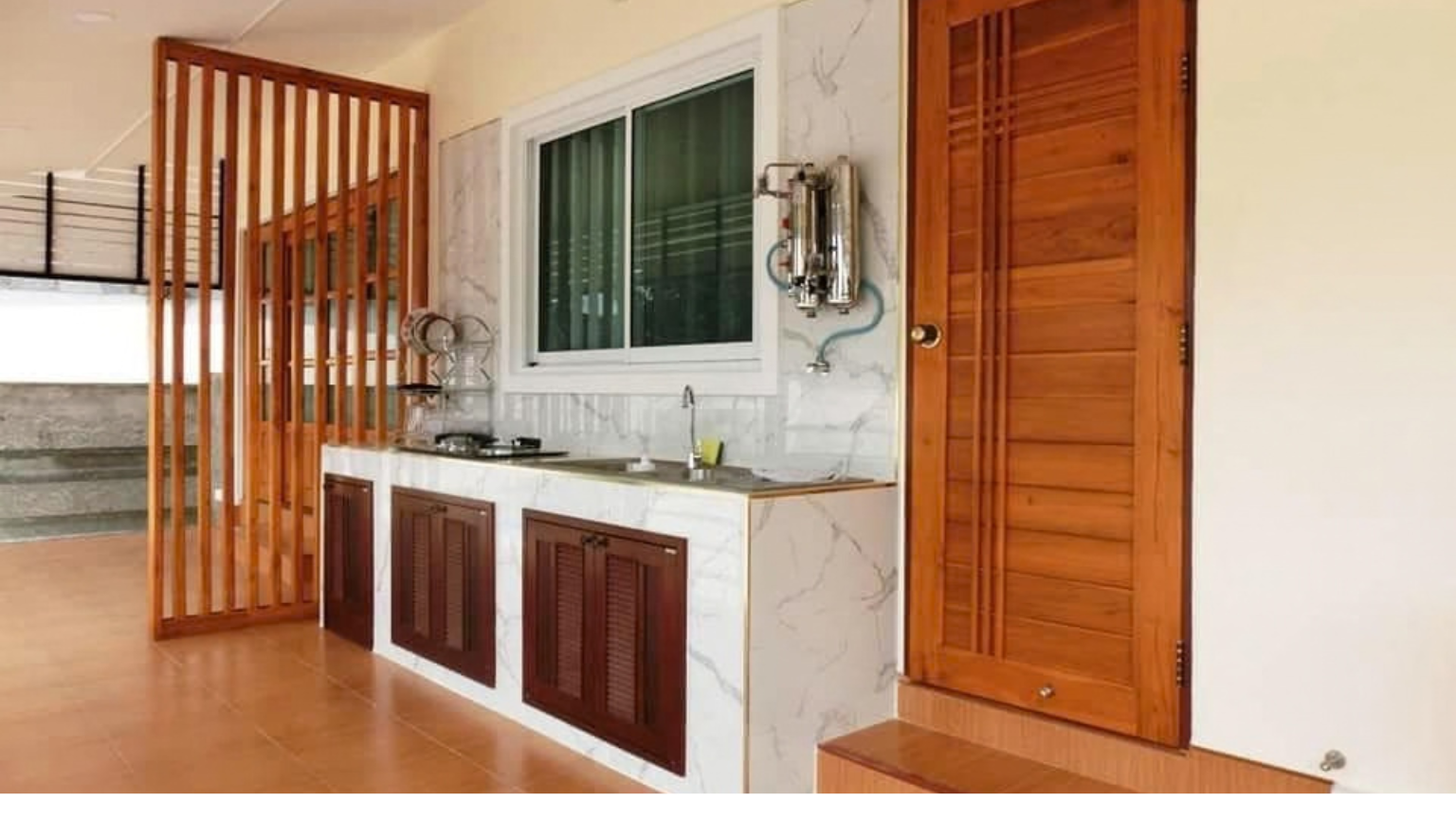 ต่อเติมครัวไทยสไตล์ Semi-Outdoor (ระบายอากาศเยี่ยม