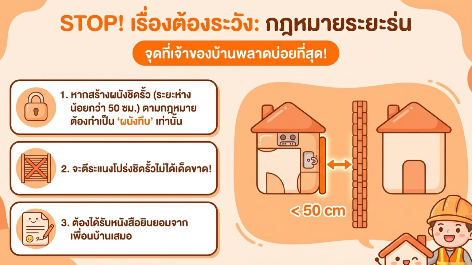 เรื่องต้องระวัง! "กฎหมายระยะร่น" กับการต่อเติมครัว